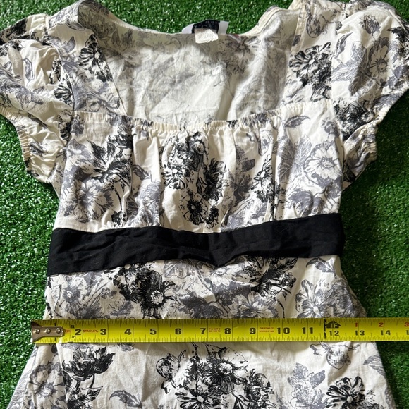 Vtg Y2K Jody California Dress Floral USA Made Light  White - Sz  11/12 - Picture 3 of 6